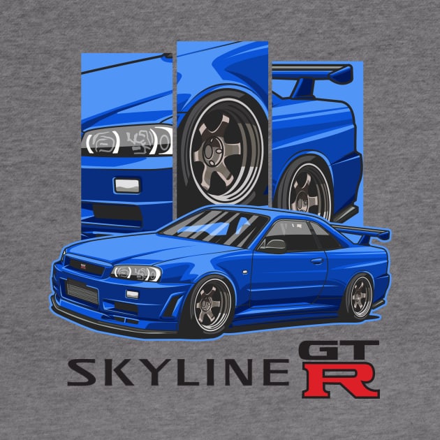 The Legendary Nissan Skyline GTR R34 by Aiqkids Design